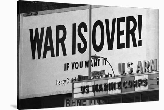 Billboard in times Square, War is Over!-null-Stretched Canvas