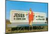 Billboard, Jesus is Coming-Found Image Press-Mounted Photographic Print