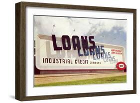 Billboard, Loans, Loans, Loans-null-Framed Art Print