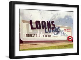 Billboard, Loans, Loans, Loans-null-Framed Art Print