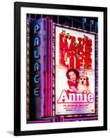 Billboard of Annie The Musical at the Palace Theatre on Broadway and Times Square at Night-Philippe Hugonnard-Framed Photographic Print