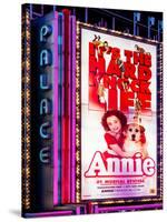 Billboard of Annie The Musical at the Palace Theatre on Broadway and Times Square at Night-Philippe Hugonnard-Stretched Canvas