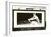 Billboard of Lady Rower, Beauty of Rowing-null-Framed Art Print