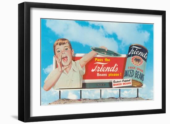 Billboard of Shouting Boy-null-Framed Art Print
