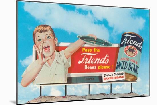 Billboard of Shouting Boy-null-Mounted Art Print