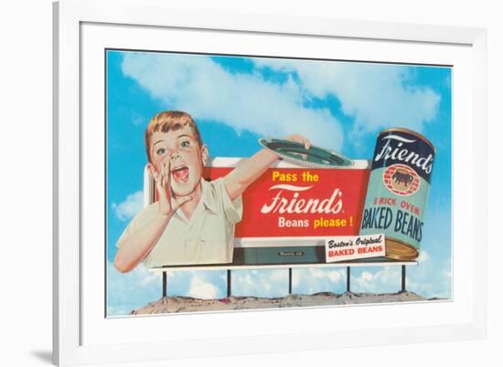 Billboard of Shouting Boy-null-Framed Art Print