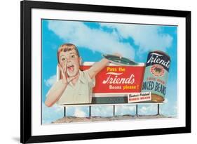 Billboard of Shouting Boy-null-Framed Premium Giclee Print
