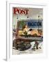 "Billboard Painters in Winter," Saturday Evening Post Cover, February 14, 1948-Stevan Dohanos-Framed Giclee Print