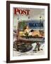 "Billboard Painters in Winter," Saturday Evening Post Cover, February 14, 1948-Stevan Dohanos-Framed Giclee Print
