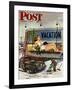 "Billboard Painters in Winter," Saturday Evening Post Cover, February 14, 1948-Stevan Dohanos-Framed Giclee Print