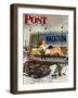 "Billboard Painters in Winter," Saturday Evening Post Cover, February 14, 1948-Stevan Dohanos-Framed Giclee Print