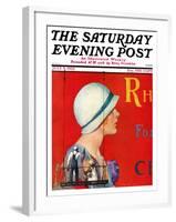 "Billboard Painters," Saturday Evening Post Cover, July 9, 1932-Penrhyn Stanlaws-Framed Giclee Print