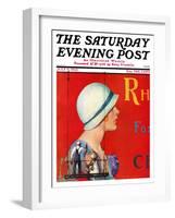 "Billboard Painters," Saturday Evening Post Cover, July 9, 1932-Penrhyn Stanlaws-Framed Giclee Print