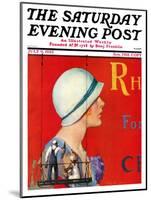 "Billboard Painters," Saturday Evening Post Cover, July 9, 1932-Penrhyn Stanlaws-Mounted Giclee Print