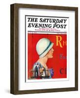 "Billboard Painters," Saturday Evening Post Cover, July 9, 1932-Penrhyn Stanlaws-Framed Giclee Print