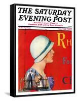 "Billboard Painters," Saturday Evening Post Cover, July 9, 1932-Penrhyn Stanlaws-Framed Stretched Canvas