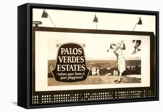 Billboard, Palos Verdes Estates, Golfer-null-Framed Stretched Canvas