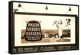 Billboard, Palos Verdes Estates, Golfer-null-Framed Stretched Canvas