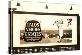 Billboard, Palos Verdes Estates, Golfer-null-Stretched Canvas