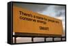 Billboard Reads 'There's a Name for People Who Conserve Energy 'SMART,'' 1973-null-Framed Stretched Canvas