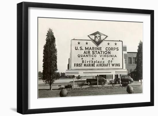 Billboard, U.S.MC Quantico, Virginia-null-Framed Art Print