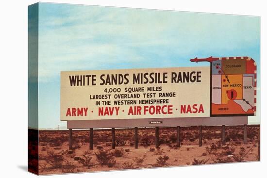 Billboard, White Sands Missile Range, New Mexico-null-Stretched Canvas