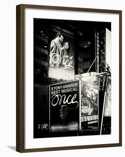 Billboards Best Musicals on Broadway and Times Square at Night - Manhattan - New York-Philippe Hugonnard-Framed Photographic Print