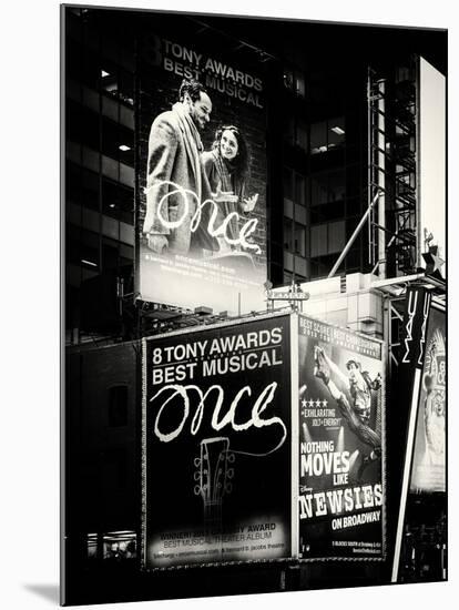 Billboards Best Musicals on Broadway and Times Square at Night - Manhattan - New York-Philippe Hugonnard-Mounted Photographic Print