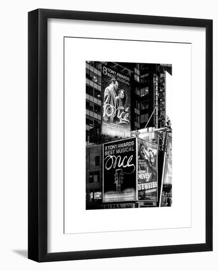 Billboards Best Musicals on Broadway and Times Square at Night - Manhattan - New York-Philippe Hugonnard-Framed Art Print