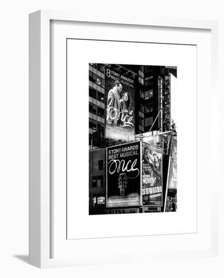 Billboards Best Musicals on Broadway and Times Square at Night - Manhattan - New York-Philippe Hugonnard-Framed Art Print