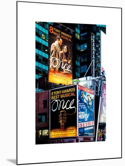 Billboards Best Musicals on Broadway and Times Square at Night - Manhattan - New York-Philippe Hugonnard-Mounted Art Print