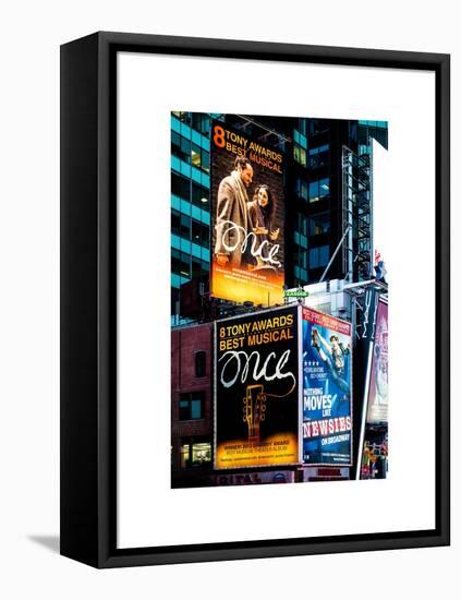 Billboards Best Musicals on Broadway and Times Square at Night - Manhattan - New York-Philippe Hugonnard-Framed Stretched Canvas