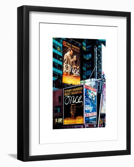 Billboards Best Musicals on Broadway and Times Square at Night - Manhattan - New York-Philippe Hugonnard-Framed Art Print