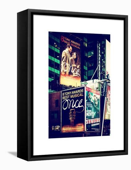 Billboards Best Musicals on Broadway and Times Square at Night - Manhattan - New York-Philippe Hugonnard-Framed Stretched Canvas