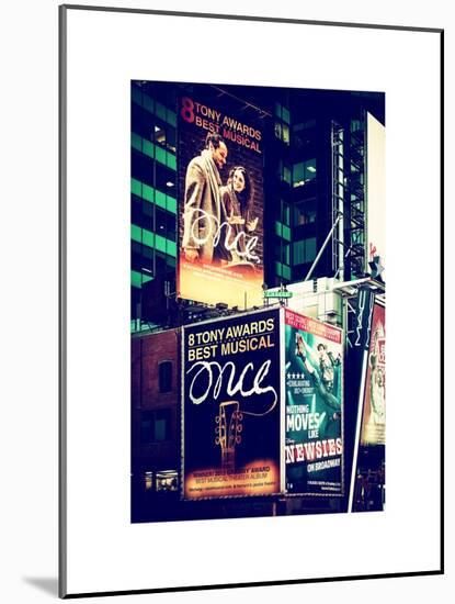 Billboards Best Musicals on Broadway and Times Square at Night - Manhattan - New York-Philippe Hugonnard-Mounted Art Print