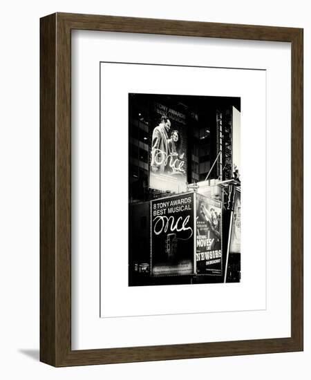 Billboards Best Musicals on Broadway and Times Square at Night - Manhattan - New York-Philippe Hugonnard-Framed Art Print