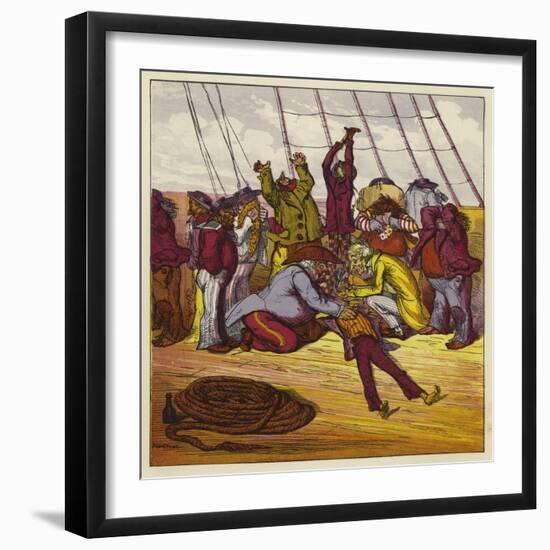 Billee Fainted on Board the Mary Jane-Ernest Henry Griset-Framed Giclee Print