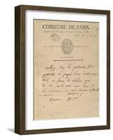 Billet adressé par Saint-Just et Robespierre à Georges Couthon-null-Framed Giclee Print