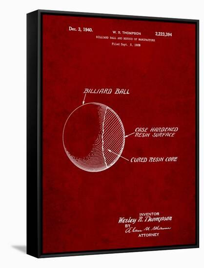 Billiard Ball Patent-Cole Borders-Framed Stretched Canvas