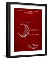 Billiard Ball Patent-Cole Borders-Framed Art Print