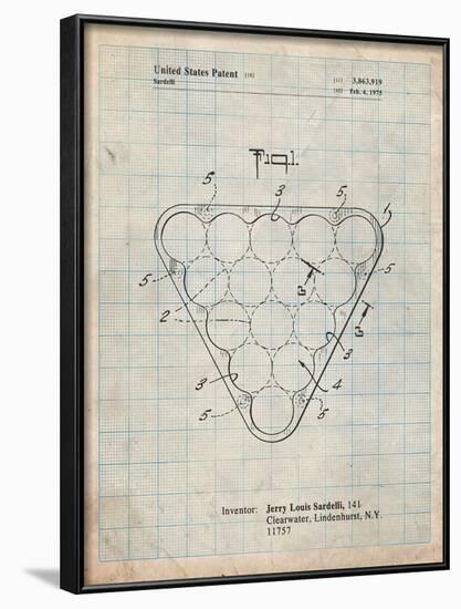 Billiard Ball Rack Patent-Cole Borders-Framed Art Print