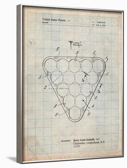 Billiard Ball Rack Patent-Cole Borders-Framed Art Print