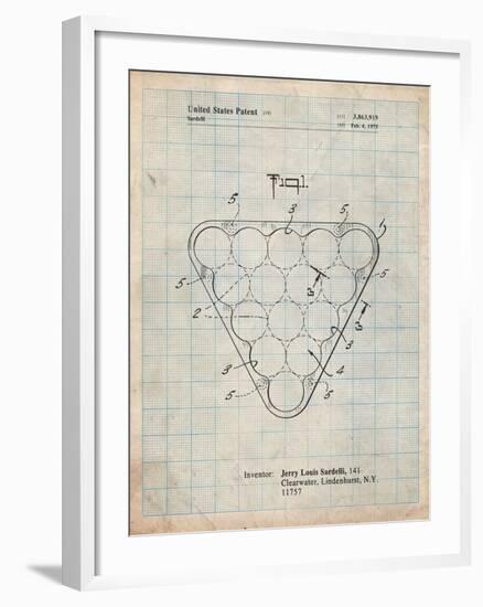 Billiard Ball Rack Patent-Cole Borders-Framed Art Print