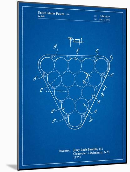 Billiard Ball Rack Patent-Cole Borders-Mounted Art Print