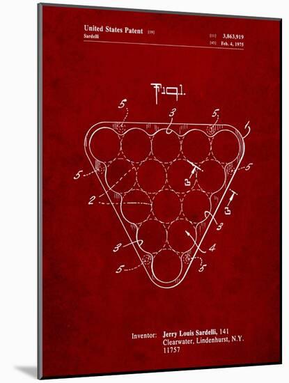 Billiard Ball Rack Patent-Cole Borders-Mounted Art Print