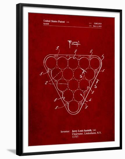 Billiard Ball Rack Patent-Cole Borders-Framed Art Print