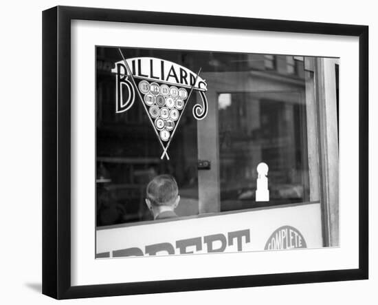 Billiard Hall, Greensboro, North Carolina, c.1938-John Vachon-Framed Photo