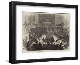 Billiard-Match for the Championship, at St James's Hall-null-Framed Premium Giclee Print