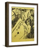 Billiard Player-Ernst Ludwig Kirchner-Framed Giclee Print