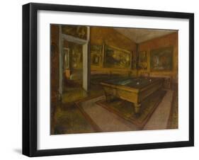 Billiard Room at Ménil-Hubert, 1892-Edgar Degas-Framed Giclee Print
